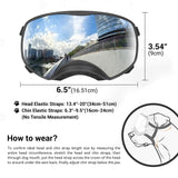 PETLESO Dog Goggles Large Breed, UV Protection Pet Sunglasses Wide Version Windproof Eye Wear for Medium to Large Dogs, Outdoor Driving/Riding/Hiking Use, Silver Mirror Lens