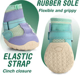Aokown Dog Shoes for Medium Dogs, Large Dog Boots for Winter Snow, Hot Pavement, Dog Booties & Paw Protectors Blue Size 4