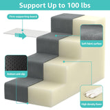 YENING Large Dog Stairs for High Beds - 24 Inches Tall Extra Wide Pet Steps for Large Dogs to Get on Bed 4 Deep Step for Couch