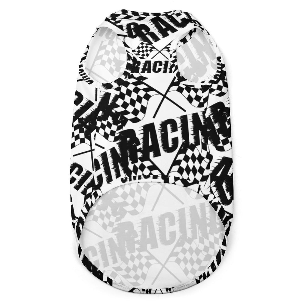 Checkered Flags Race Car Flag Dog Shirts Printed Pet Tank Top Sleeveless Vest Soft Pet T Shirts for Puppy and Cat