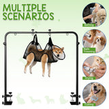 Adjustable Dog Grooming Stand for Table: 42" Height & 27"-39" Width, Includes Hammock & 2 No-Sit Nooses, Heavy-Duty Dog Grooming Arm for Bathing Nail Trimming Drying Cutting Cats & Dogs at Home