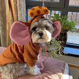 HDKUW Dogs Hoodie, Sweatshirt Fruit Warm Coat Sweater, Cold Weather Costume for Puppy Small Medium Dog (XL, Brown Mouse)
