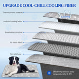 MH MYLUNE HOME Upgrade Cooling Mat for Pets,30”x20” 300g Reinforced Padding &Cool-Chill Fiber, Heat-Absorbing Color-Changing Pet Pad, Foldable Summer Bed
