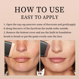 Face Foundation Contour Stick Long-wear Lightweight Brighten Stick Blemish Contouring Face Concealer Beauty Makeup 05#DEEP WHEAT COLOR