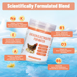 Chicken Electrolyte for Water, Ideal for Hydration, Immunity, Digestive Health, Chicken Vitamins, Electrolytes, and Probiotics, Multipurpose Poultry Vitamins for Chickens, Ducks, Turkeys, 8.8 OZ