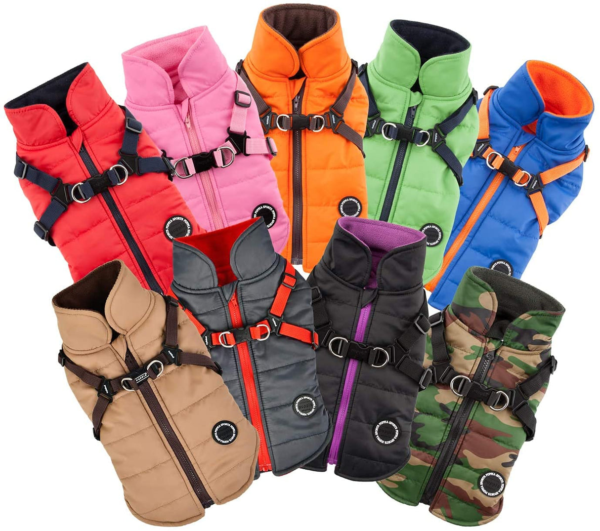 Puppia Authentic Mountaineer II Winter Vest, Large, Red