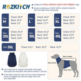 ROZKITCH Dog Coats for Large Dogs with Double Sided Polar Fleece and Sherpa for Cold Weather in Winter, Windproof Turtleneck Sweater with Adjustable Drawstring and Velcro DarkBlue 3XL