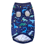 PriPre Dog Navy Sleeveless T Shirts with Universe Dinosaur Pattern Printed Soft Vest for Large Dogs (XL, Vest)