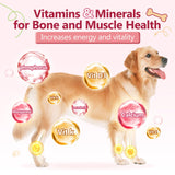 Glucosamine for Dogs, Joint Supplement for Dogs, Chondroitin, MSM, Hemp, Turmeric, Omega 3 for Pain Relief & Skin Health, Dog Hip and Joint Supplement with Calcium Support Bones Health, 120 Chews