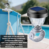 JEMULICE Solar Pool Lights for Above Ground Pools, LED Energy Saving Warm White Light, Waterproof for Frame Swimming Pools Night Accessories(4 Pcs)