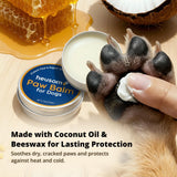 Heusom Silent Groom Pro Organic Pet Paw & Nose Balm | Natural Moisturizer for Dogs & Cats - Paws, Pads, Nose & Elbow | Lick Safe Cream with Coconut Oil & Beeswax | Anti-Dry Skin Relief & Protector