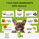 PawSono Lick-Safe Dog Paw & Nose Balm with Coconut Oil | Winter Snow, Road Salt & Cold Pavement Protector | All-Natural Moisturizer & Soother for Dry, Cracked Pads & Snout | Horse Hoof, Joint Care