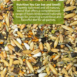 KikiBirds Premium Parrot Food| Protein-Rich Low-Fat Formula | Cockatiel, Conure, Lovebird, Quaker, Parrotlet | No Corn, Soy, Peanuts | Gourmet Whole Grains & Seeds | Daily Maintenance Blend (3 lbs)