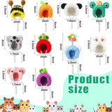 Kajaia 10 Pcs Hamster Hat Small Animals Cute Tiny Hat Mini Hand Knitted Hats for Snakes Pets Bearded Dragon Guinea Pig Bunny Costume Accessories Easter Holiday Parties (Novel Style)