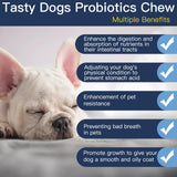Probiotics for Dogs, Dog Probiotics for Yeast, Itchy Skin and Itchy Ears, Digestive Enzymes with Prebiotics for Digestive Health, Probiotic Chews for Dogs Support Immunity Health - (Chicken 60 Ct)