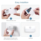 Ankilo Newest Mini Motion Sensor Light, 4 Pack Battery Powered LED Night Light, Wall Light, Closet Lights, Safe Lights, Stairs Lights, Hallway Lights, Cabinet Lights, Warm White