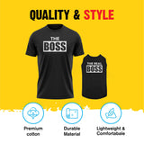 Dog and Owner Matching Clothes - Adorable The Boss The Real Boss Dog Matching Outfits with Owners - Soft Pet Clothes Royal Blue