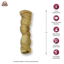 Load image into Gallery viewer, Wild Eats Water Buffalo Retriever Style Cheek Roll Dog Chews-5 Pack (Long Lasting Chews, Treats, Bones for Aggressive Chewers &amp; Large Dogs) Great Substitute Pig Ears Dogs
