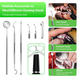 LGGbaodan Dog Plaque and Tartar Remover&Tartar Remover for Pet Teeth, Dog Teeth Cleaning Kit with LED Light and Storage Box, Pet Dental Care, Black.