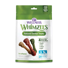 Load image into Gallery viewer, Whimzees Wellness Brushzees Dog Dental Treats, Small Size Stick, (24 Count)
