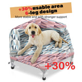 Pyowmgd Orthopedic Dog Bed - Beds Bolster,Cooling Elevated Dog Beds with Metal Frame,Raised Dogs Bed,Easy to Assemble,Up to 50 lbs,Small (24.5" L x 24.5" W x 6.7" Th)