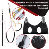 Phenfor Dog Grooming Table Arm with Hammock - Adjustable Height, Pet Grooming Hammock, No Sit Haunch Holders, Loop Noose Heavy-Duty Clamp (Black)