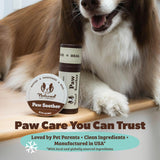 Natural Dog Company Paw Soother Balm & Wax - Dog Paw Balm & Moisturizer for Dry, Cracked Paw Pads, Helps Moisturize & Condition Winter-Worn Paws, Coconut Oil & Calendula, Daily Paw Care, 2 oz Stick