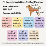 Olsa Dog Raincoat, Dog Hooded Slicker Poncho, 4 Legs Rain Jacket with Reflective Stripe, Transparent Water Proof Resistant Rain Snow Clothes for Small Medium Large