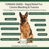 Quick Stop Bleeding for Dogs, Natural Herbal yunnan Sanqi Powder for Hemangiosarcoma, Hemoabdomen, Pericardial Effusion, Cancer Bleeding, Severe Bruising, Ulcer-Related Bleeding, Bloody Stools - 100g