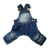 Dog Denim Overalls Clothes Puppy Jeans Bib Pants Costumes Small Dogs Jean Jacket Sling Jumpsuit Apparel Yorkie French Bulldog Chihuahua Dachshund Denim Onesies Pet Comfortable Jean Outfits