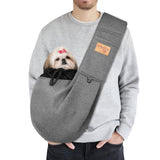 vrbabies Dog Sling Carrier for Small Dogs, Soft Adjustable Wide Strap Pet Dog Bag with Safe Mouth, Hand Free Front Carrying Puppy Cat Dog Kangaroo Pouch Carrier for Traveling