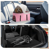 Athena Collection 4 Wheels Pet Stroller for Medium Dogs 33 Lbs Puppy Cat Pet Dog Stroller with Detachable Carrier, Cup Holder Tray, Bottom Storage, Pink