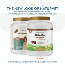 Load image into Gallery viewer, NaturVet All-in-One Dog Supplement - for Joint Support, Digestion, Skin, Coat Care – Dog Multivitamins with Minerals, Omega-3, 6, 9 – Wheat-Free Vitamins for Dogs – 240 Soft Chews
