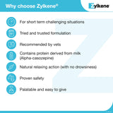 Vetoquinol Zylkene Calming Support Supplement for Small Dogs and Cats, Helps Promote Relaxation and Reduce External Stress Factors, Daily Behavioral Support and Anxiety Relief for Dogs and Cats, 75mg