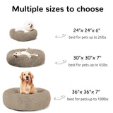 HACHIKITTY Calming Donut Cuddler Dog Bed, Indoor Puppy Beds for Large Dogs, XLarge 36''