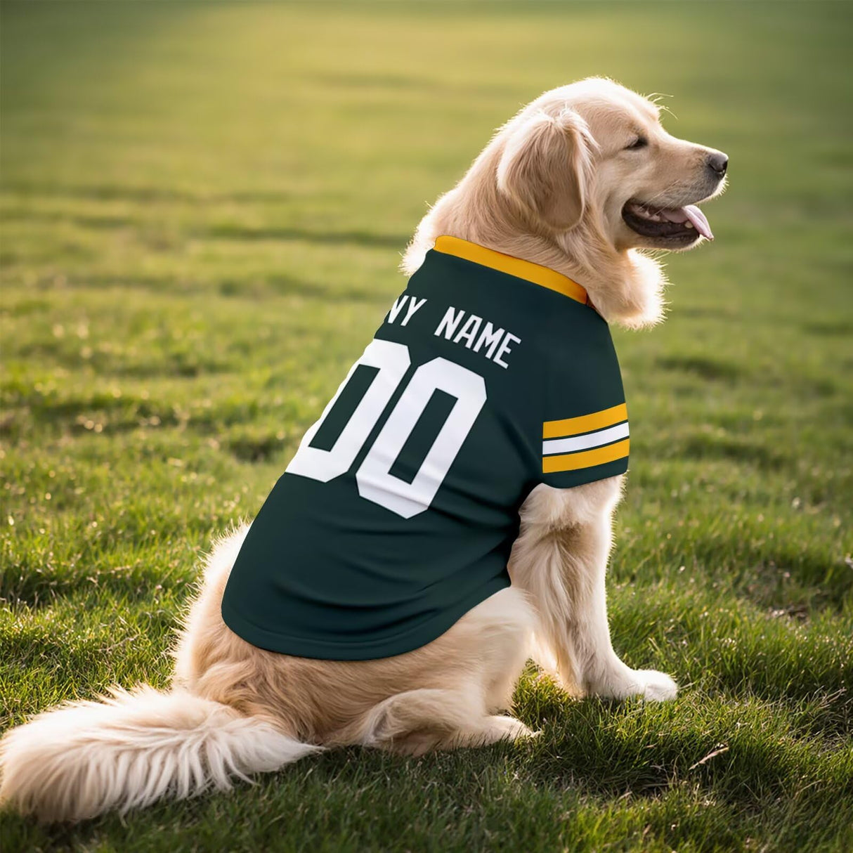 ANTKING Green Bay Dog T-Shirt Jersey Style Pet Clothes Custom Name and Number Gifts