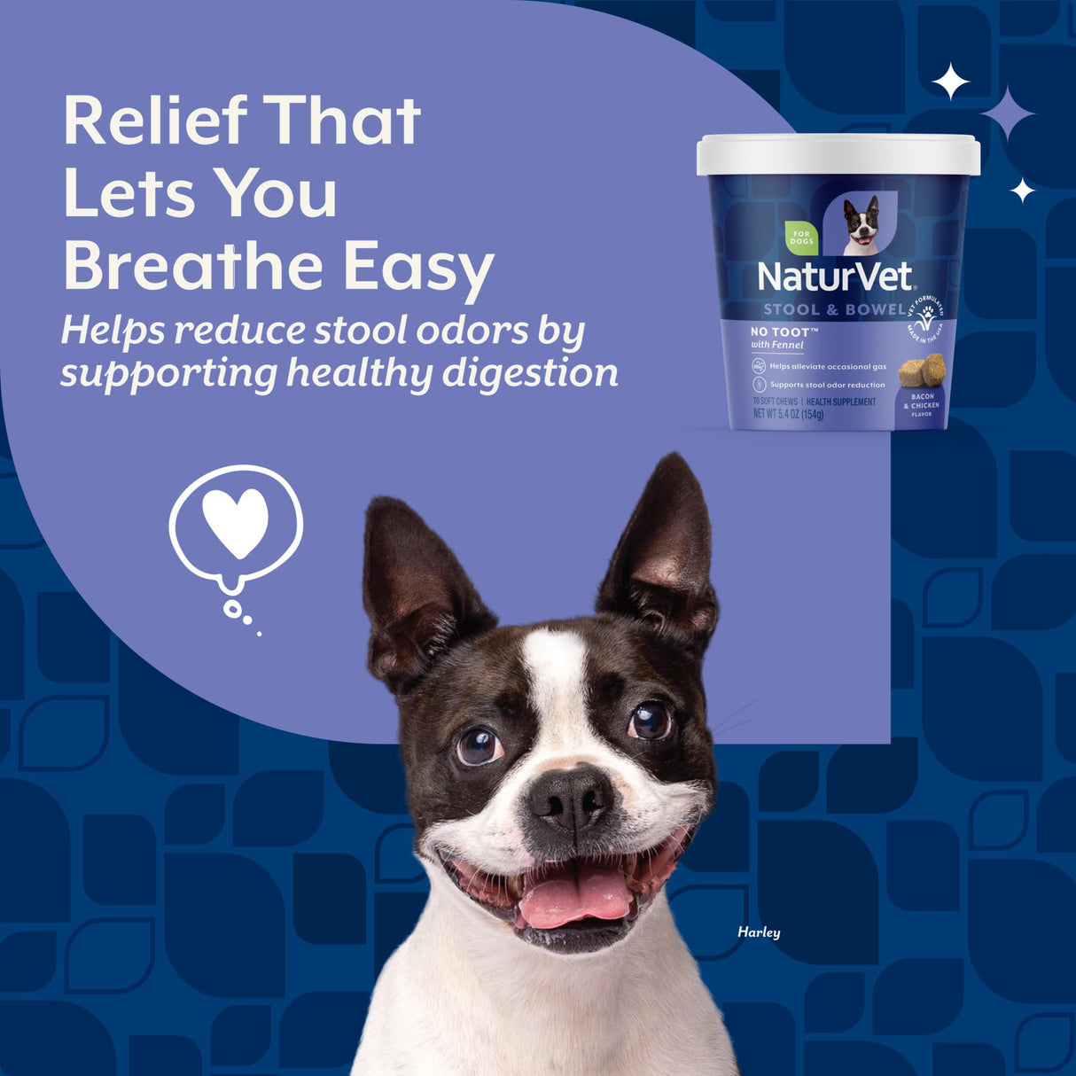 NaturVet – No Toot Gas Aid For Dogs Plus Fennel – 70 Soft Chews | Alleviates Intestinal Gas | Helps Reduce Stool & Urine Odors | 30 Day Supply