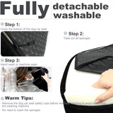 Youvee Dogs Car Seat and Bed 2 in 1,Pet Car Bed for 2 Small or 1 Medium/Large Dog up to 60 lbs,Dog Booster for car Back Seat,Comfortable,Fully Detachable and Washable(Black Outside Grey Inside)