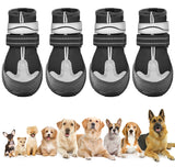 Dog Shoes, Otunrues Dog Shoes for Small Medium Large Dogs, Anti-Slip Dog Boot with Reflective, Waterproof Dog Booties & Paw Protectors for Winter Snowy Hot Pavement Day (Black, L)