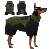 DENTRUN Dog Winter Coat, Warm Fleece Jacket, Turtleneck Dog Sweater, Cold Weather Outfit, Thermal Bodysuit, Soft Jumpsuit