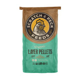 Scratch and Peck Feeds Whole Grain Layer Pellets Chicken and Duck Feed - 25 lbs Bag - Corn-Free and Soy-Free - 18% Protein, Certified Organic and Non-GMO Project Verified Chicken Food