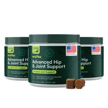 Load image into Gallery viewer, Wuffes Chewable Dog Hip &amp; Joint Supplement - Glucosamine &amp; Chondroitin Chews - Dog Joint Supplements &amp; Vitamins - Extended Joint Care (Large Breed (Over 65 lbs), 90 Chews (Pack of 3))
