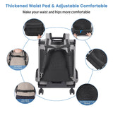 VERSMELO Extra Large Pet Carrier Backpack with Wheels Cats Under 30 Lbs, for Dogs Puppies Rabbits Other Animals Under 25 Lbs, Great for Travel/Hiking/Outdoor Use