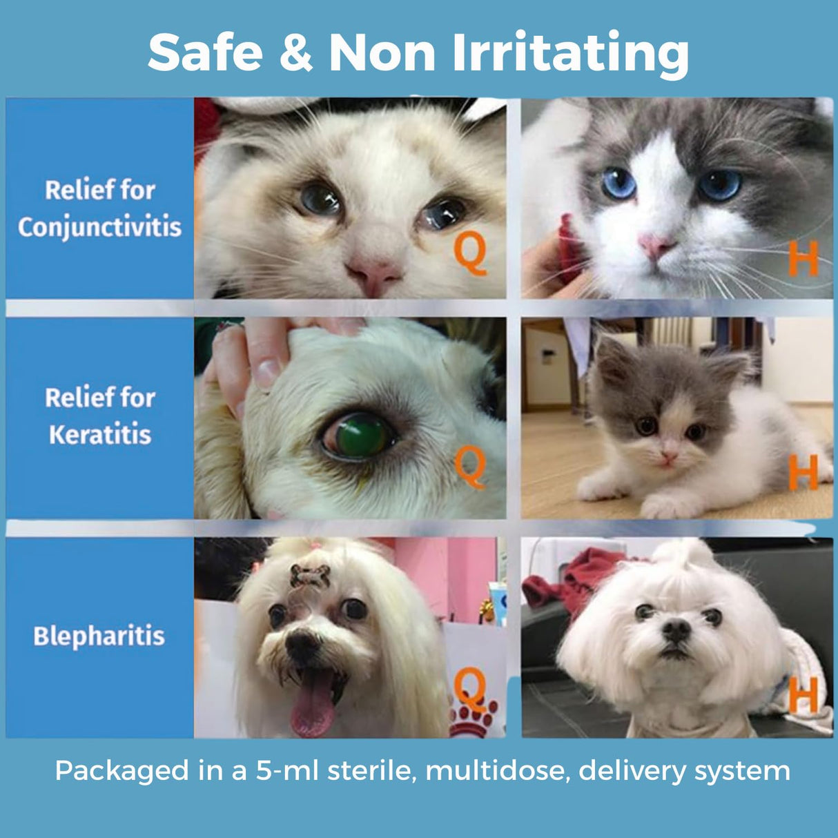 TERRAPET Visiopet Pet Eye Drops - Eye Drops for Dogs and Cats Vet-Recommended Dog Eye Infection Treatment to Soothe Infection Allergy,Relieve Dry Eyes Pink Eyes, Pet Tear Stain Cleaner 1/8 oz /5 ml