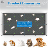 MODESLAB 2-Pack Guinea Pig Cage Liner, 24" x 47" Reusable Guinea Pig Bedding Washable Absorbent Pee Pads for Dogs Rabbit Chinchilla Hamster, Leakproof & Anti Slip