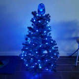 66Ft 200 LED Fairy Lights Plug in, Waterproof String Lights Outdoor 8 Modes Christmas Lights Bedroom Decor, Twinkle Lights for Girl's Room Garden Christmas Decorations (Blue)