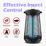 Bug Zapper Outdoor, Electric Mosquito Zapper, Odorless and Physical Mosquito Killer, Bug Zapper Indoor with Waterproof Non-Toxic, 4000V Electric Fly Zapper for Outside, Patio, Backyard, Garden