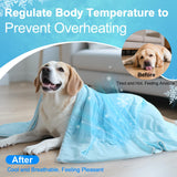 Tivray Premium Cooling Dog Blanket, Q-MAX>0.4 Cooling Blanket for Dogs, Washable Lightweight Summer Quilt for Pets and Humans, Self Cool Quilt for Cats, Cool Throw for Hot Sleepers, 25"×35", M, Blue