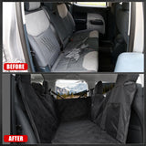 Mabett Dog Seat Covers for Ford Maverick 2025 2024 2023 2022 Accessories, Back Seat Hammock Extender for Pets Include Door Sides and Headrests Protection-Hard Bottom Support 600D Oxford Cloth