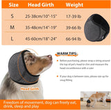 Dog Calm Hoodie Ear Wraps for Dogs, Waterproof Dog Swim Cap, Ear Cover Muffs for Anxiety Relief Noise Cancelling, Dog Head Warp Ear Protection for Hematoma Fireworks Bath Swim Blow Drying(M,Greyd)